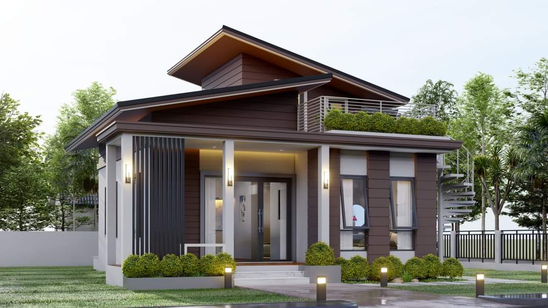Contemporary residential elevation design concept